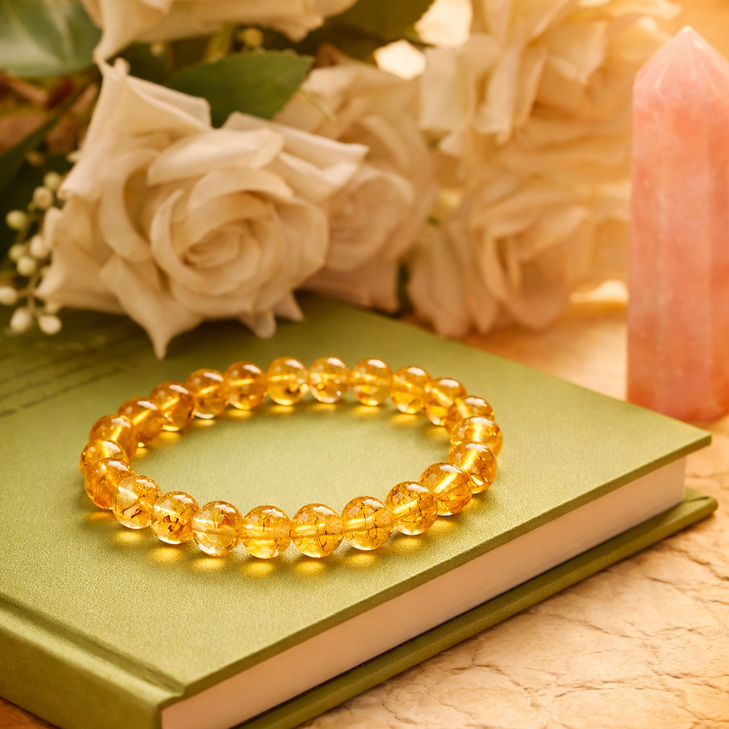 Citrine Abundance Bracelet (8MM, Unisex)