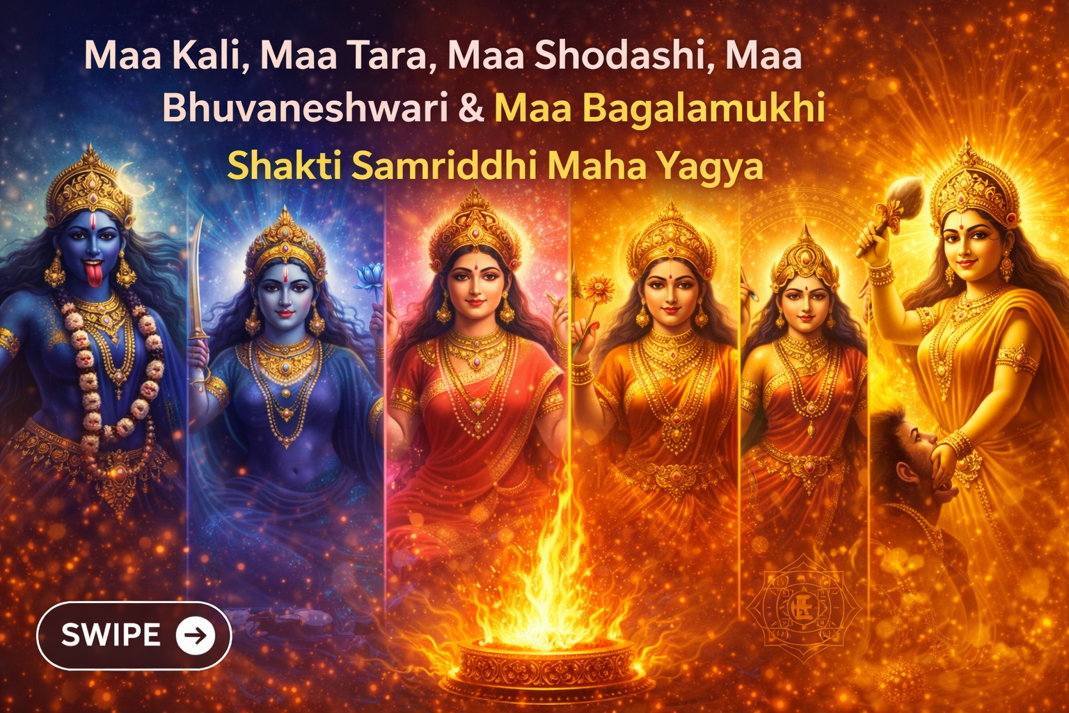 Maa Kali, Maa Tara, Maa Shodashi, Maa Bhuvaneshwari and Maa Bagalamukhi Shakti Samriddhi Maha Yagya